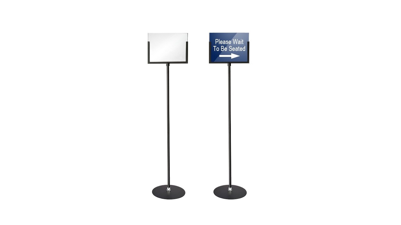 LETTER SIZE SIGN STAND BLACK - FSH004LB