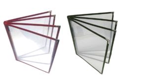 8 View Menu Cover Quadruple Pocket BURGUNDY/GREEN 8 View Menu Cover Quadruple Pocket BURGUNDY/GREEN