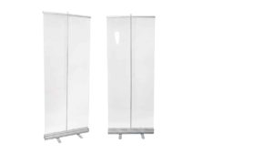 Retractable floor standing sneeze shield – #R004SS Retractable floor standing sneeze shield - #R004SS