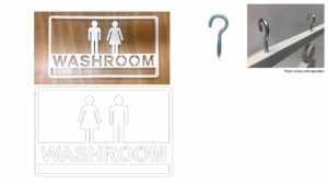PVC CUT OUT SIGN – WASHROOM WITH PERSONS PVC CUT OUT SIGN - WASHROOM WITH PERSONS