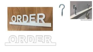 PVC CUT OUT ORDER SIGN PVC CUT OUT ORDER SIGN