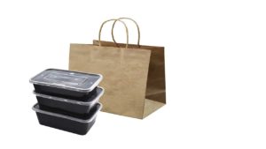 KRAFT TAKE-OUT PAPER BAGS 12″ + 8.5″ x 10″ KRAFT TAKE-OUT PAPER BAGS 12" + 8.5" x 10"