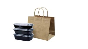 KRAFT TAKE-OUT PAPER BAGS 10″ + 7″ x 10″ KRAFT TAKE-OUT PAPER BAGS 10" + 7" x 10"
