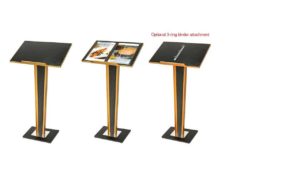RECEPTION COUNTER STAND WITH LITERATURE HOLDER – MS043BLK RECEPTION COUNTER STAND WITH LITERATURE HOLDER - MS043BLK