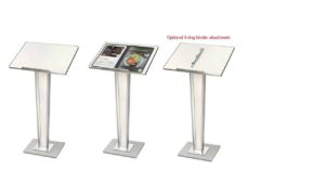 RECEPTION COUNTER STAND WITH LITERATURE HOLDER – MS043WH RECEPTION COUNTER STAND WITH LITERATURE HOLDER - MS043WH