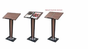 RECEPTION COUNTER STAND WITH LITERATURE HOLDER – MS043WO RECEPTION COUNTER STAND WITH LITERATURE HOLDER - MS043WO