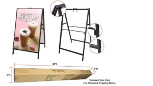 DETACHABLE SQUARE TUBING A-FRAME – SANDWICH BOARD HEAVY DUTY SLIDE-IN SIDEWALK SIGNBOARD FOR OUTDOOR STREET ADVERTISING DETACHABLE SQUARE TUBING A-FRAME - SANDWICH BOARD HEAVY DUTY SLIDE-IN SIDEWALK SIGNBOARD FOR OUTDOOR STREET ADVERTISING