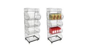 STACKING METAL WIRE BASKET WITH CASTER (S) – MWB001 STACKING METAL WIRE BASKET WITH CASTER (S) - MWB001