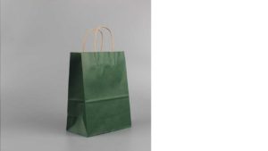 Twisted Paper Handle Bags – 6” Dark Green Twisted Paper Handle Bags - 6'' Dark Green