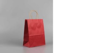 Twisted Paper Handle Bags – 8¼” Red Twisted Paper Handle Bags - 8¼'' Red