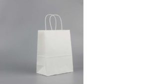 Twisted Paper Handle Bags - 8¼'' White