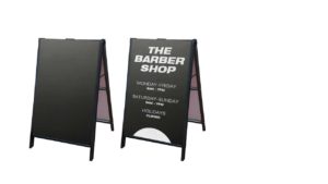 PORTABLE ALUMINUM ALU-FRAME1313 with Chalkboard Insert – 24″W x 36″H – SANDWICH BOARD HEAVY DUTY SIGNBOARD STREET ADVERTISING PORTABLE ALUMINUM ALU-FRAME1313 with Chalkboard Insert - 24"W x 36"H - SANDWICH BOARD HEAVY DUTY SIGNBOARD STREET ADVERTISING