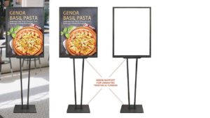 BRACED BULLETIN SIGN HOLDER – BH-28N BRACED BULLETIN SIGN HOLDER - BH-28N
