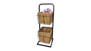 GROCERY WICKER BASKET STAND – GWBS015 GROCERY WICKER BASKET STAND - GWBS015