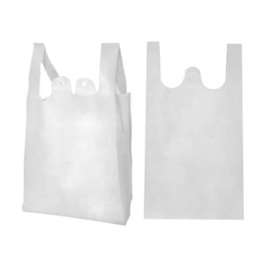 NON-WOVEN T-SHIRT BAGS (WHITE)