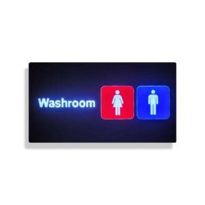 ILLUMINATED ACRYLIC WASHROOM SIGN