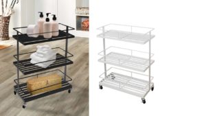 UTILITY METAL SHELF ROLLING RACK – WELLS – Kitchen and living room organizer UTILITY METAL SHELF ROLLING RACK - WELLS - Kitchen and living room organizer