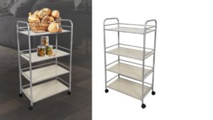 UTILITY WOOD and METAL SHELF ROLLING RACKS – Kitchen and living room organizer UTILITY WOOD and METAL SHELF ROLLING RACKS - Kitchen and living room organizer