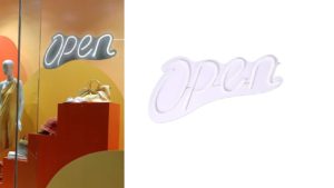 SINGLE WHITE PLASTIC NEON OPEN2030W SINGLE WHITE PLASTIC NEON OPEN2030W