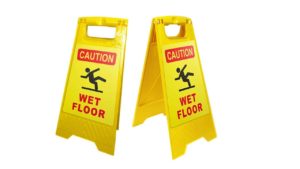 YELLOW TENT SIGN HOLDER – WET FLOOR YELLOW TENT SIGN HOLDER - WET FLOOR