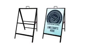 ANGLED METAL AFRAME028 – 22″W X 28″H – SANDWICH BOARD HEAVY DUTY SLIDE-IN SIDEWALK SIGNBOARD FOR OUTDOOR STREET ADVERTISING ANGLED METAL AFRAME028 - 22"W X 28"H - SANDWICH BOARD HEAVY DUTY SLIDE-IN SIDEWALK SIGNBOARD FOR OUTDOOR STREET ADVERTISING