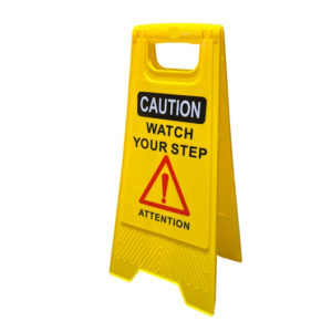 Artboard 3 Yellow Tent Sign Holder - Watch Your Step