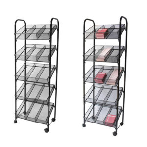 Metal Mesh Baskets Shelving with Dividers