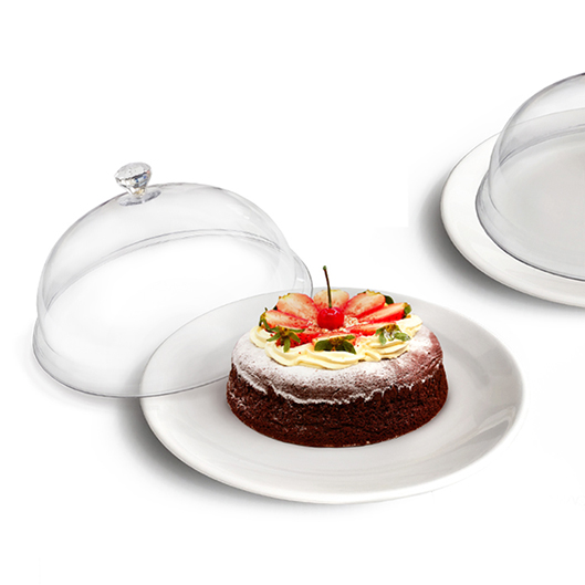 Serving Platter with Dome Cover Rollback Lid