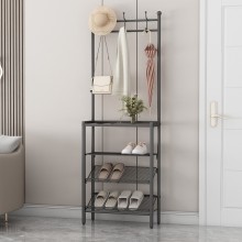 coat-shoe-rack-slant Coat & Shoe Rack w/ Bench