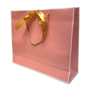 6h-black-gift-paper-bag (5) 11½"H Pink with Gold Ribbon Gift Paper Bag