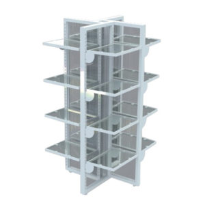 A81 Gondola Glass Shelf 4-Way - A81