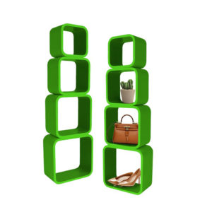 Square 4-Shelves Set - Green - SSW001G
