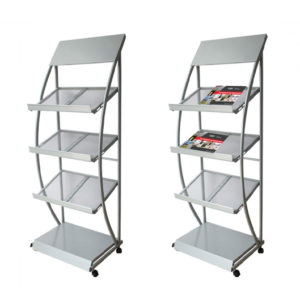 Magazine/Brochure Rolling Holder Silver - BRH-3S
