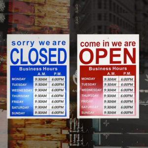 Business Hour Business Hour Paper Sign
