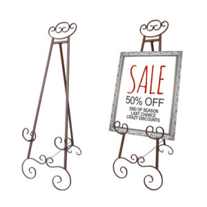 E001 Antique Metal Easel - E001