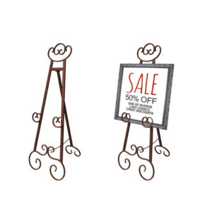 E002 Antique Metal Easel - E002