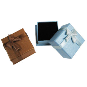 JG01 Ring Boxes with Ribbon 1¾" x 1¾" - JG01
