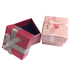 JG013 Ring Boxes with Bow 1½" x 1½" - JG013