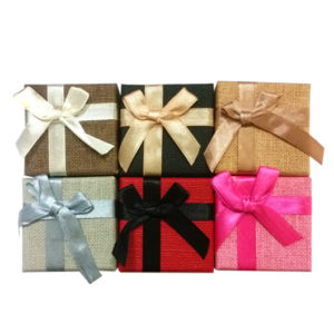 JG015 Ring Boxes with Ribbon 2" x 2" - JG015