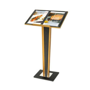 MS043BLK Reception Counter Stand with Literature Holder - MS043BLK