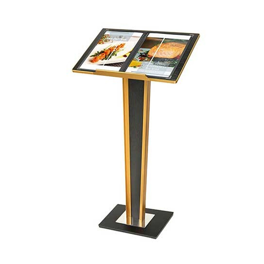 Reception Counter Stand with Literature Holder - MS043BLK