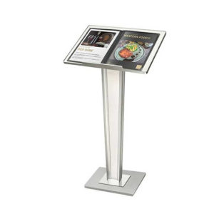 MS043WH Reception Counter Stand with Literature Holder - MS043WH