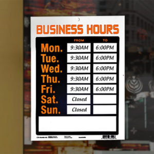 Plastic Business Plastic Business Hour Sign