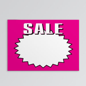 "SALE" Burst Showcards
