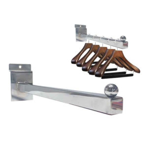 Slatwall Straight Slatwall Straight Arms Silver - FSW6 FSW12