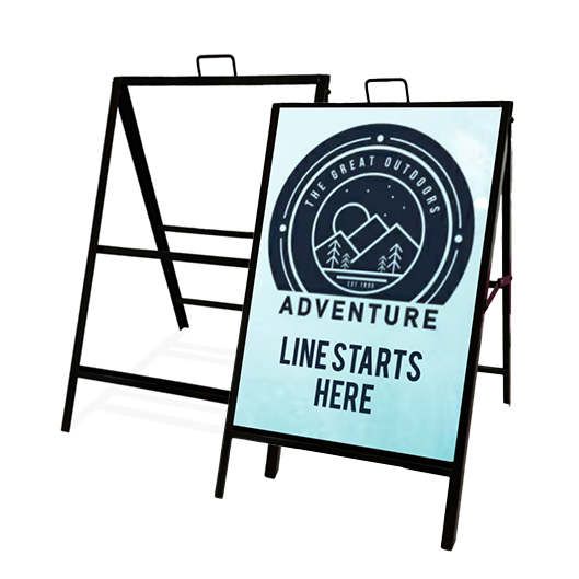 Angled Metal A-Frame - 22"W X 28"H AFRAME028