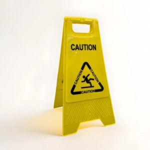Caution Yellow Tent Sign Holder - Caution