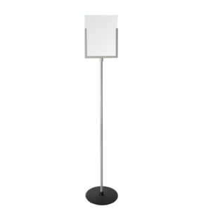 FSH004PS Letter Size Sign Stand Silver - FSH004PS