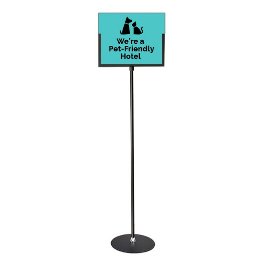 Floor Sign Stand Black - FSH021LB