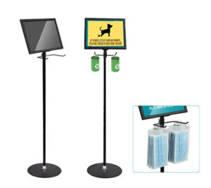 FSHDH003 Floor Sign Holder w/ Dual Merchandise Hooks